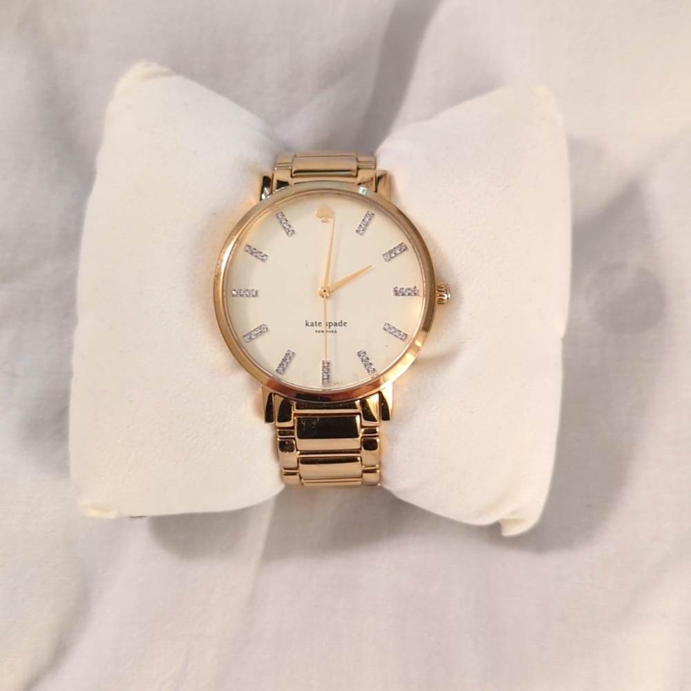 NWT Kate Spade Women's Gramercy Grand Gold Watch